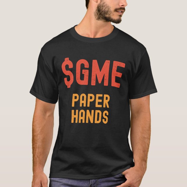 Camiseta MANOS DE PAPEL DE GME Stonk (Anverso)