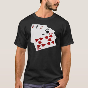 Camiseta Manos de póker - casa llena - as y diez