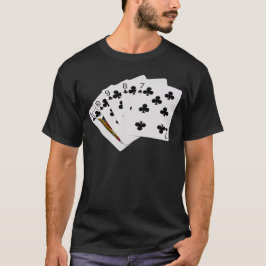 Camiseta Manos de póquer - Flush recto - Juego de Clubs