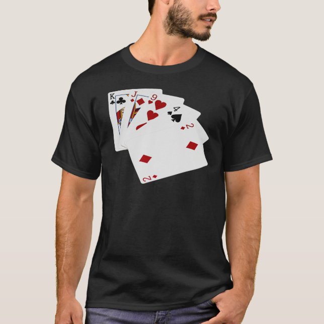 Camiseta Manos de póquer - Tarjeta alta - Rey (Anverso)