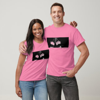 Camiseta manos de rayas de pintura