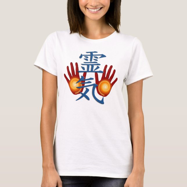 Camiseta Manos de Reiki (Anverso)