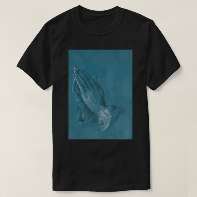 Camiseta Manos de rezar por Albrecht Durer (Diseño del anverso)