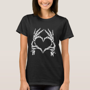 Camiseta Manos del corazón - Halloween - Skeleton manos Cor