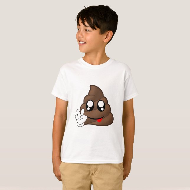Camiseta Manos del signo de la paz de la emoji del impulso (Anverso completo)