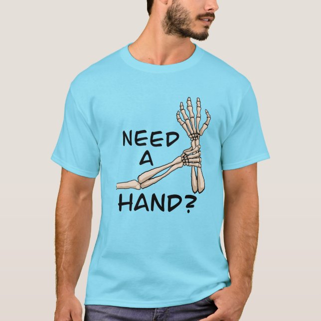 Camiseta Manos divertidas de Skeleton (Anverso)