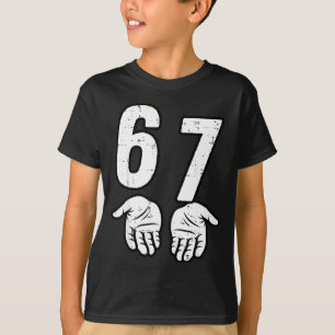 Camiseta Manos Divertidas Meme Divertido 67 Seis