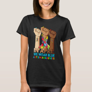 Camiseta Manos En Abril Nosotros Usamos Azul Mes de Concien