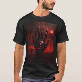 Camiseta Manos esqueléticas abisales Muerte Tee Metalizado