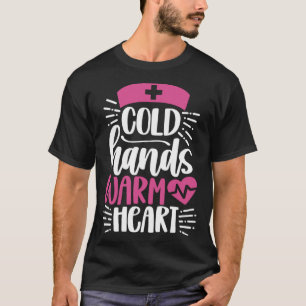 Camiseta Manos frías Cálidas Corazón Enfermería de enfermer