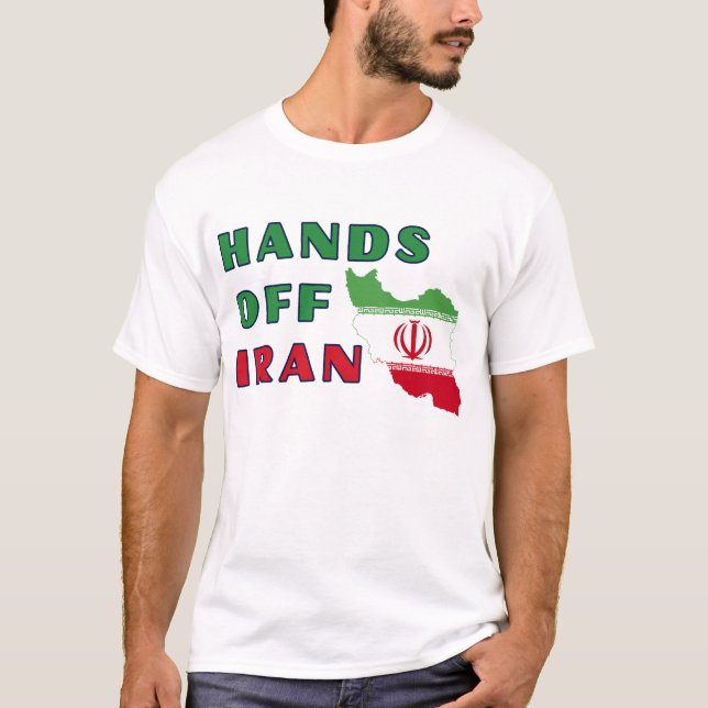 Camiseta Manos Fuera de Irán (Anverso)