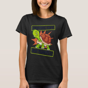 Camiseta Manos fuera de mi tortuga Lluvia de tortuga roja