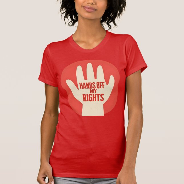 Camiseta Manos Fuera de Mis Derechos – Igualdad  (Anverso)