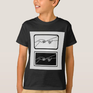 Camiseta Manos que muestran la creación de Adán