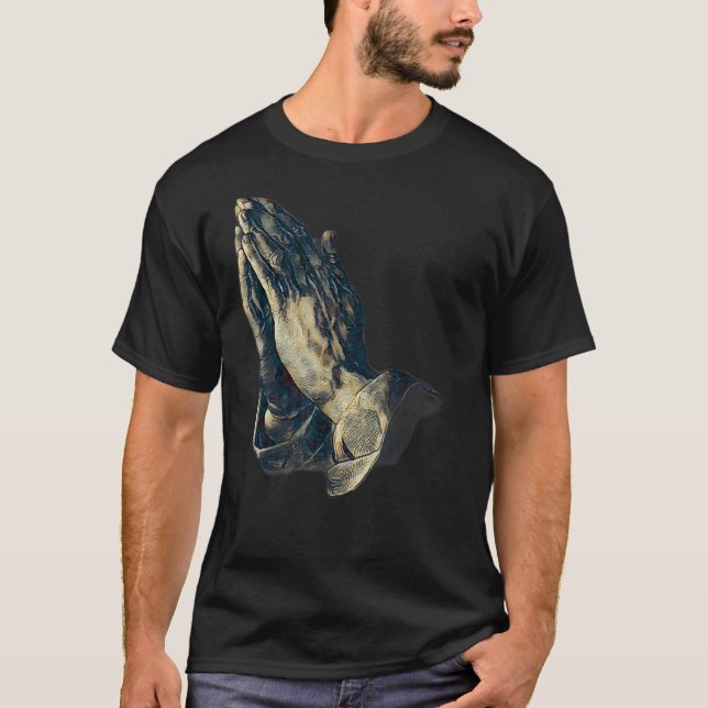 Camiseta Manos Rezando Amén Jesús 3 (Anverso)