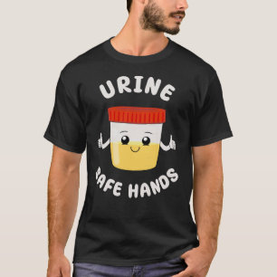 Camiseta Manos Seguras para Orina Taza de Orina Kawaii Lind