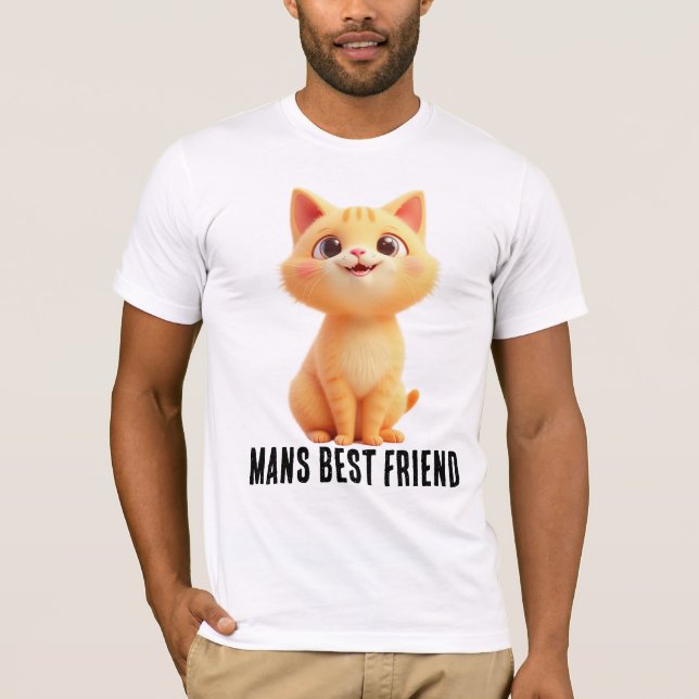 Camiseta Mans Best Friend, the cat Mens t-shirt (Anverso)