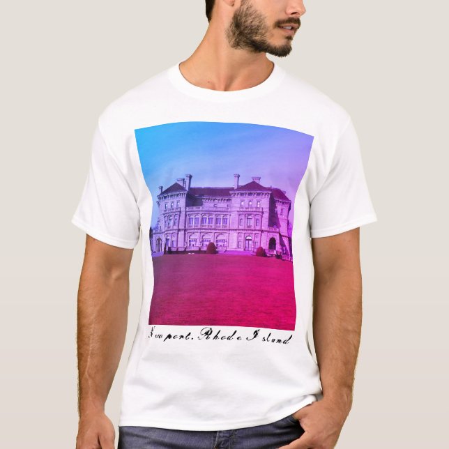 Camiseta Mansión de Newport, océano del paseo del (Anverso)