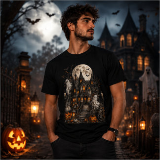 Camiseta mansión embrujada de Halloween