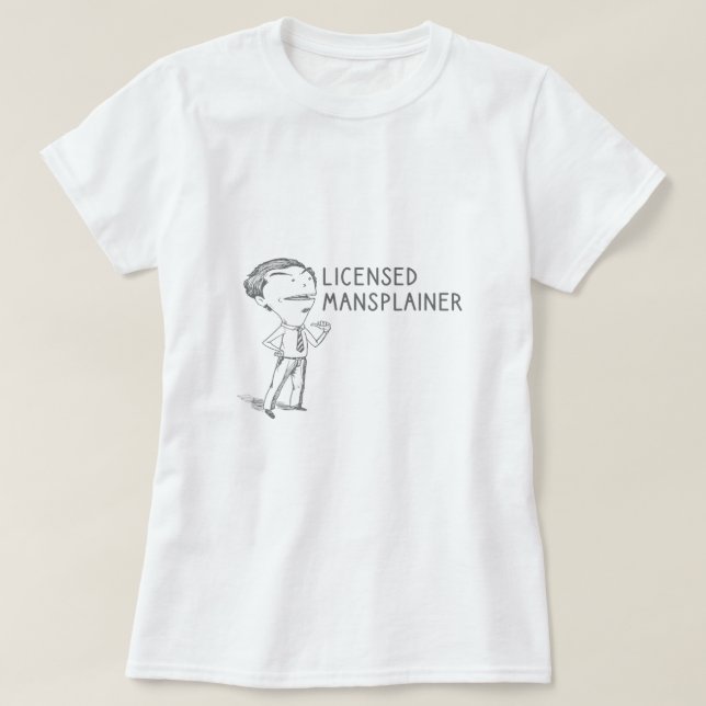 Camiseta Mansplín sarcástico gracioso con licencia de Mansp (Diseño del anverso)