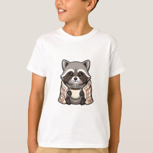 Camiseta Manta de café Mapache Acogedor Niños