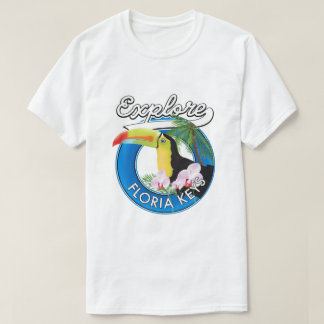 Camiseta Manta de franela con logo retro de Florida keys