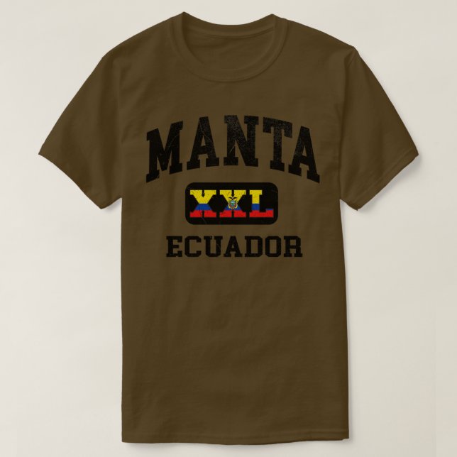 Camiseta Manta Ecuador XXL Diseño atlético (Diseño del anverso)