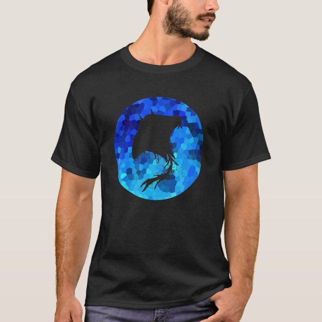 Camiseta Manta Ray Blue Mosaic Circle (Anverso)