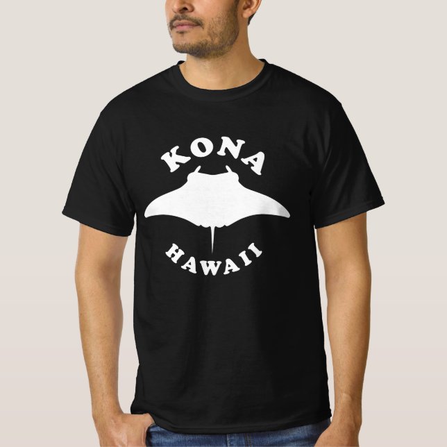 Camiseta Manta Ray buceando en Kona, Hawaii (Anverso)