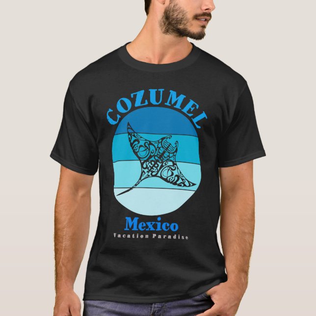 Camiseta Manta Ray Cozumel Océano México (Anverso)