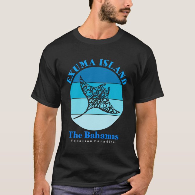 Camiseta Manta Ray Exuma Island Bahamas Ocean (Anverso)