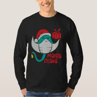 Camiseta Manta Ray Santa Christmas Beach Manta Claus