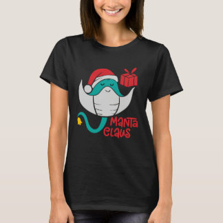 Camiseta Manta Ray Santa Christmas Beach Manta Claus
