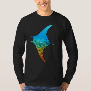 Camiseta Manta Ray Silhouette Earth Day And Ocean Week