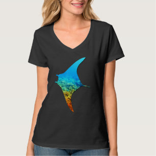 Camiseta Manta Ray Silhouette Earth Day And Ocean Week