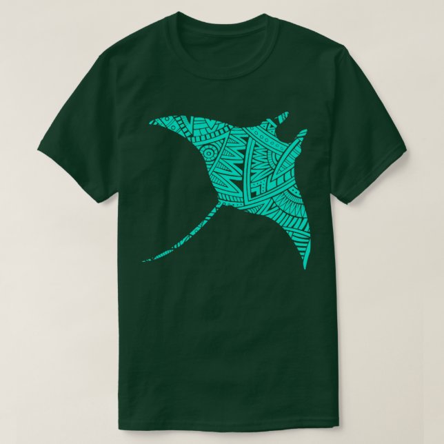 Camiseta Manta Ray Tattoo tribal maorí (Diseño del anverso)