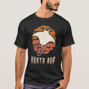 Camiseta Manta Ray Vintage Retro Classic Animal Sunset