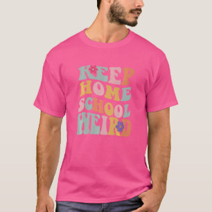Camiseta Mantén a la escuela primaria rara mamá Retro Groov