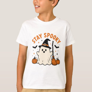 Camiseta Mantén Cute Espeluznante Sombrero de Bruja Fantasm