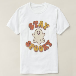 Camiseta Mantén el Diseño Retro de Fantasma de Halloween Li