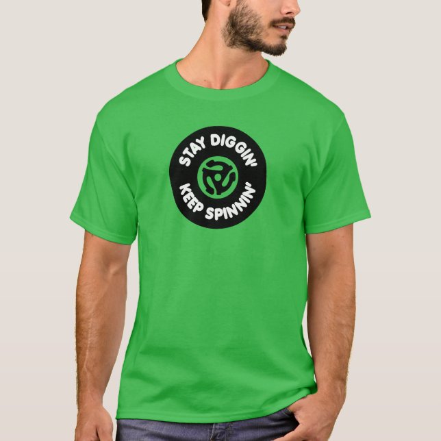 Camiseta Mantén el registro de vinilo de Spinnin a 45 RPM (Anverso)