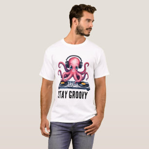 Camiseta Mantén el ritmo DJ Octopus , Amante de la Música A