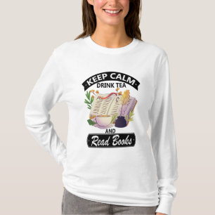 Camiseta Mantén El Té Tranquilo Y Lee Los Libros