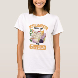 Camiseta Mantén El Té Tranquilo Y Lee Los Libros