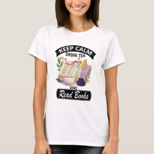 Camiseta Mantén El Té Tranquilo Y Lee Los Libros