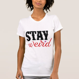 Camiseta Mantén Extraño Tipografía Retro Negrita Cita para 