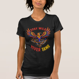 Camiseta Mantén Fiero Nunca Domado Fénix Majestuoso Gráfico