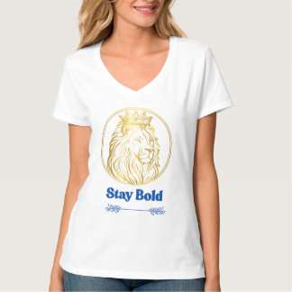 Camiseta Mantén la Audacia – Diseño del León Rey Real | Sím