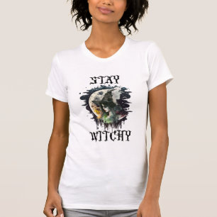 Camiseta Mantén la brujería Bruja de Halloween y Luna Lle