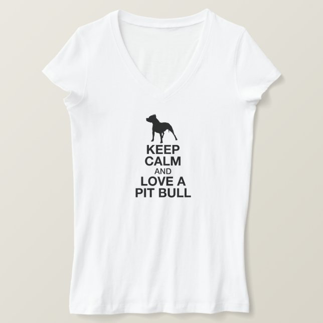 Camiseta Mantén La Calle Y Amas Un Toro De Pit Vertical (Anverso del diseño)